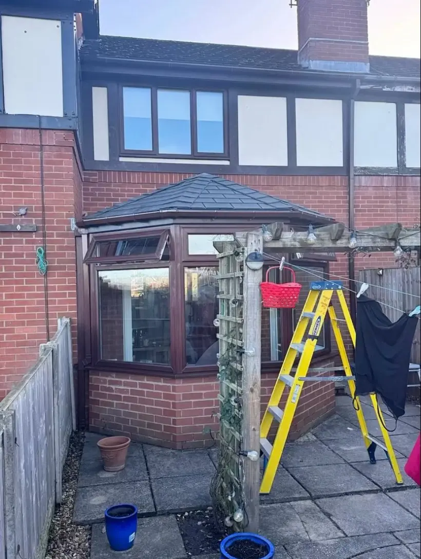 Conservatory with a new solid tiled roof in Helsby